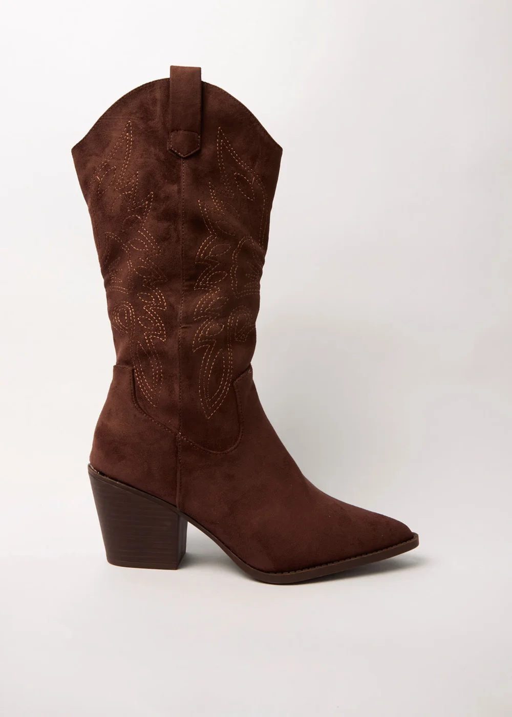 Blue Vanilla Brown Suede Cowboy Boots - 8 Image 3