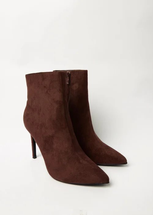 Blue Vanilla Brown Pointed Toe High Heel Boots - 5 Image 1