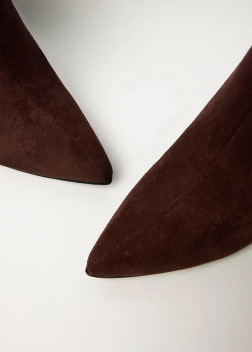 Blue Vanilla Brown Pointed Toe High Heel Boots - 5 Image 4