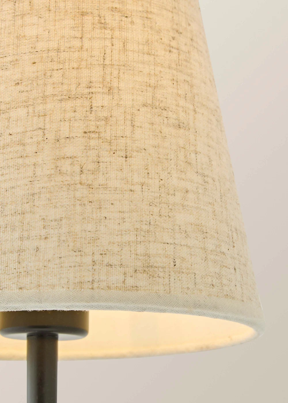 ValueLights Lowe Matte Black Rechargeable Table Lamp with Linen Taper Shade - One Size Image 5