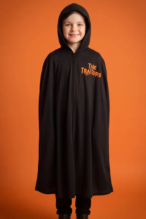 Vanilla Underground The Traitors Boys Black Trick or Treat Halloween 1 Piece Costume (6-12 Yrs) - 6-8 Yrs Image 4