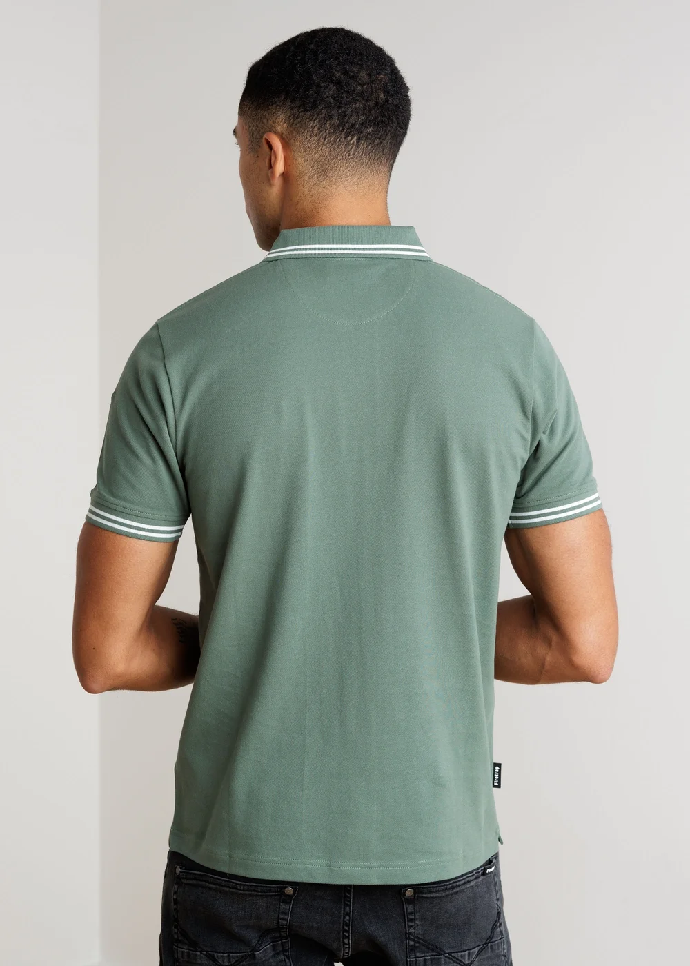 Firetrap Burgundy 3 Pack Regular Fit Cotton Stripe Polos - L Image 6