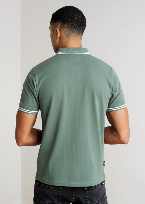 Firetrap Burgundy 3 Pack Regular Fit Cotton Stripe Polos - L Image 6