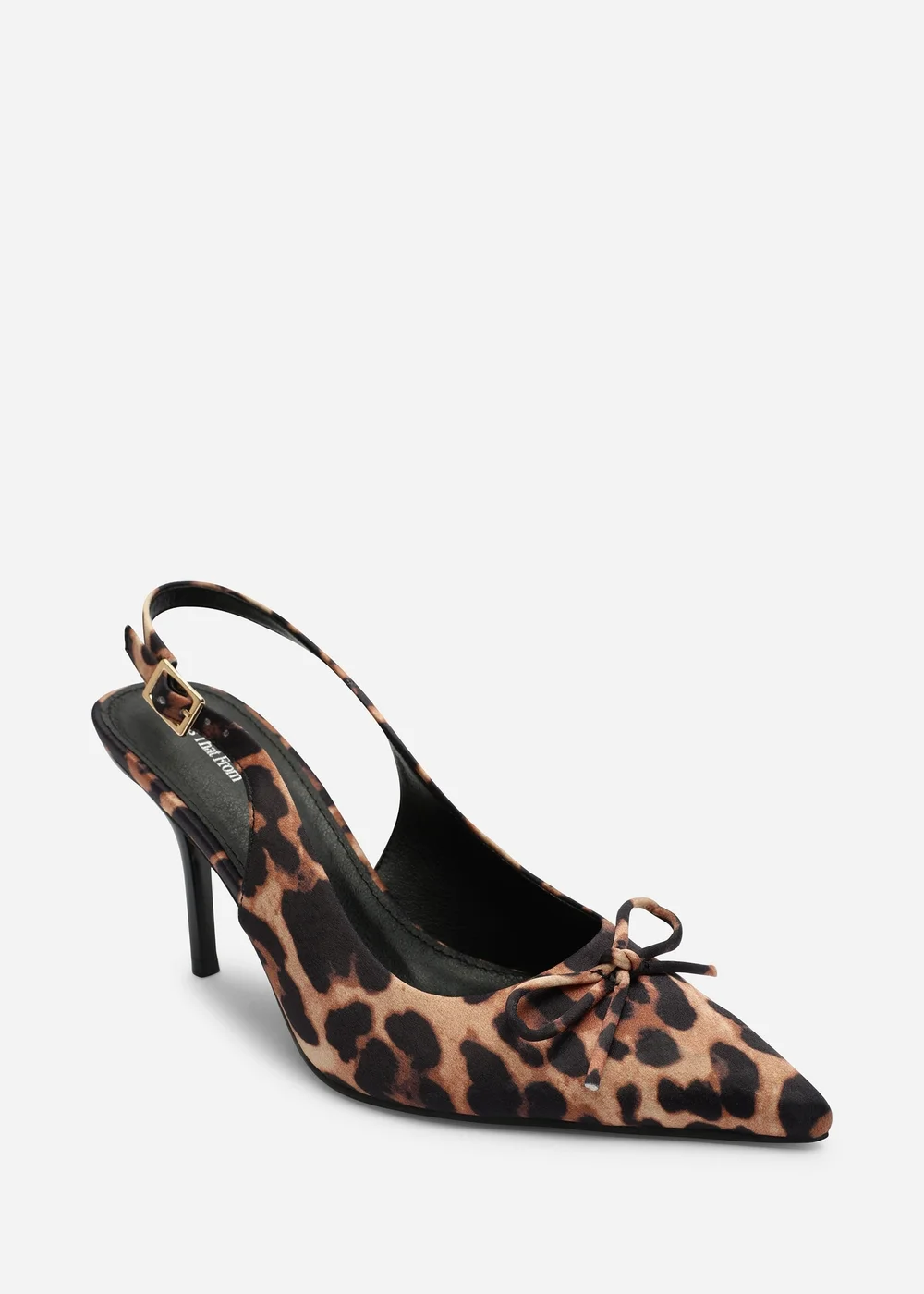 Where's That From Pavelle Leopard Patent Bow Detail Court Shoes - 4 Image 3
