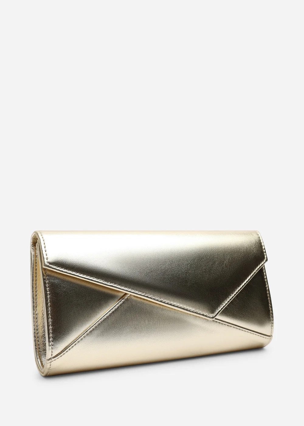 Where's That From Moxira Asymetric Envelope Cltuch Bag In Gold Metallic - One Size Image 3