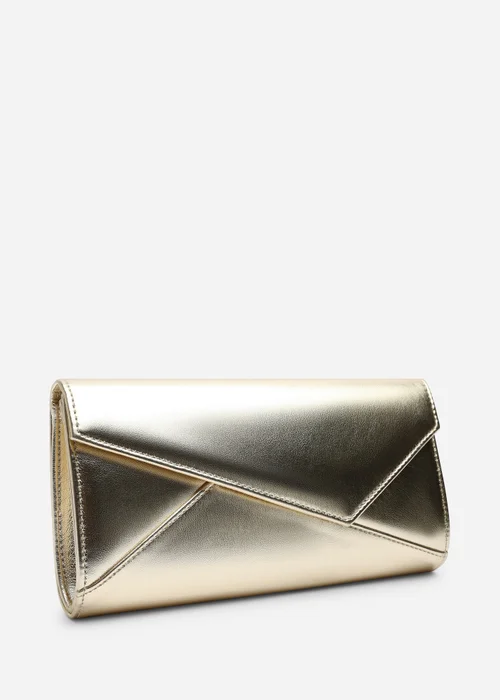 Where's That From Moxira Asymetric Envelope Cltuch Bag In Gold Metallic - One Size Image 3