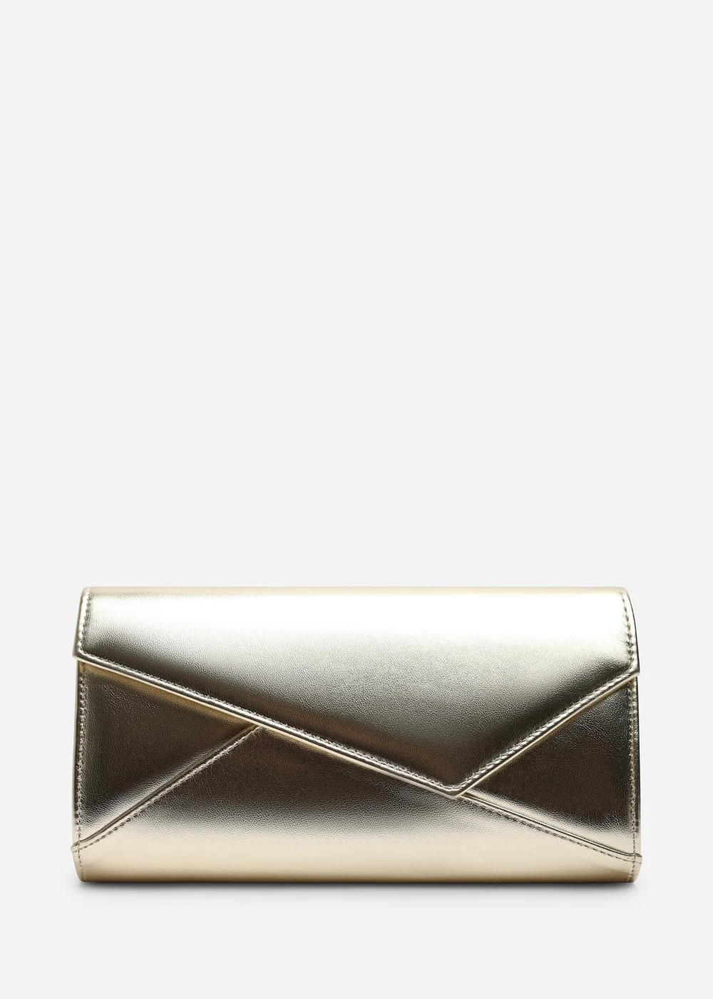 Where's That From Moxira Asymetric Envelope Cltuch Bag In Gold Metallic - One Size Image 1