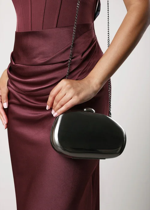 Where's That From Marixa Black HardShell Pebble Clutch Bag - One Size Image 2