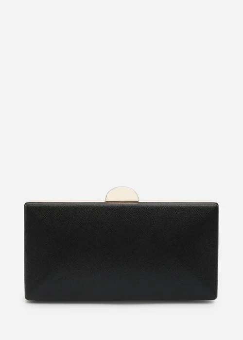 Where's That From Melyra Black Shimmer Box Evening Clutch Bag - One Size Image 3