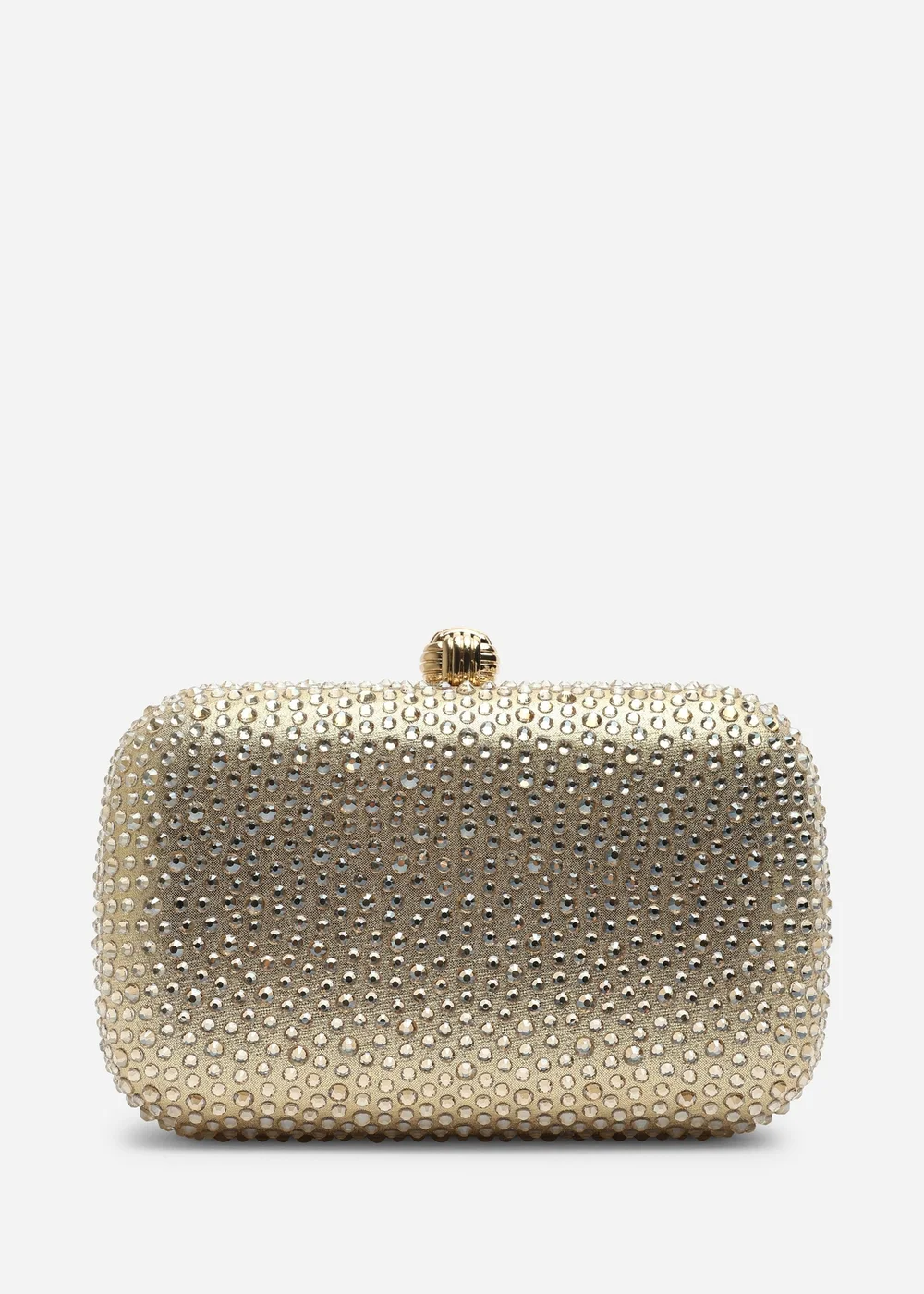 Where's That From Lixelle Gold Crystal Embellished Evening Clutch Bag - One Size Image 5