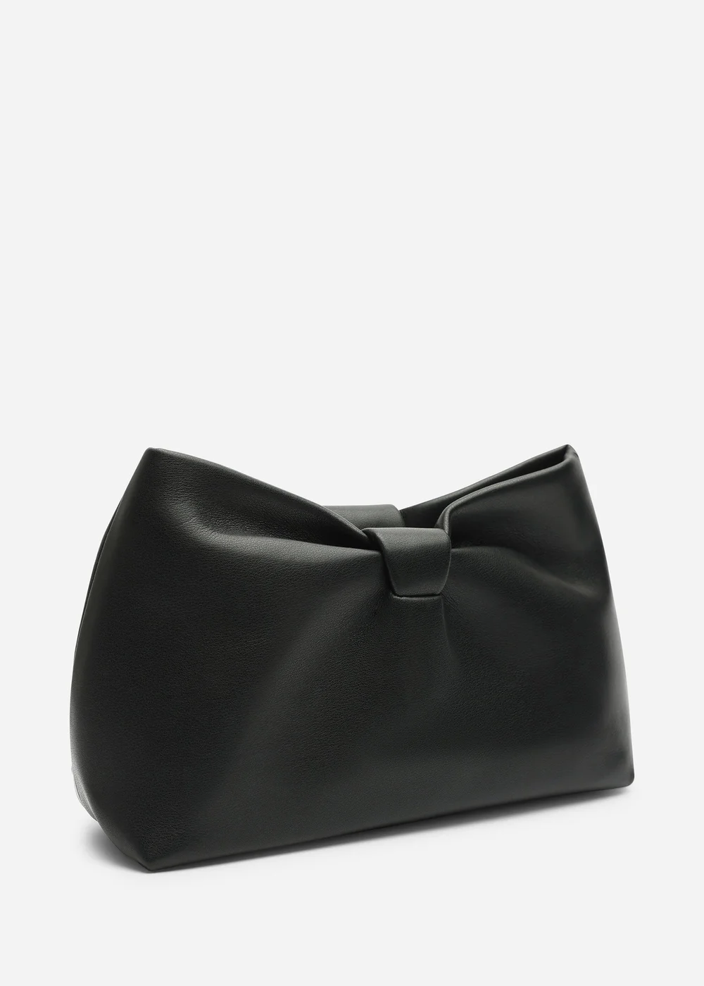 Where's That From Luvina Black Faux Leather Ruched Detail Clutch Bag - One Size Image 4