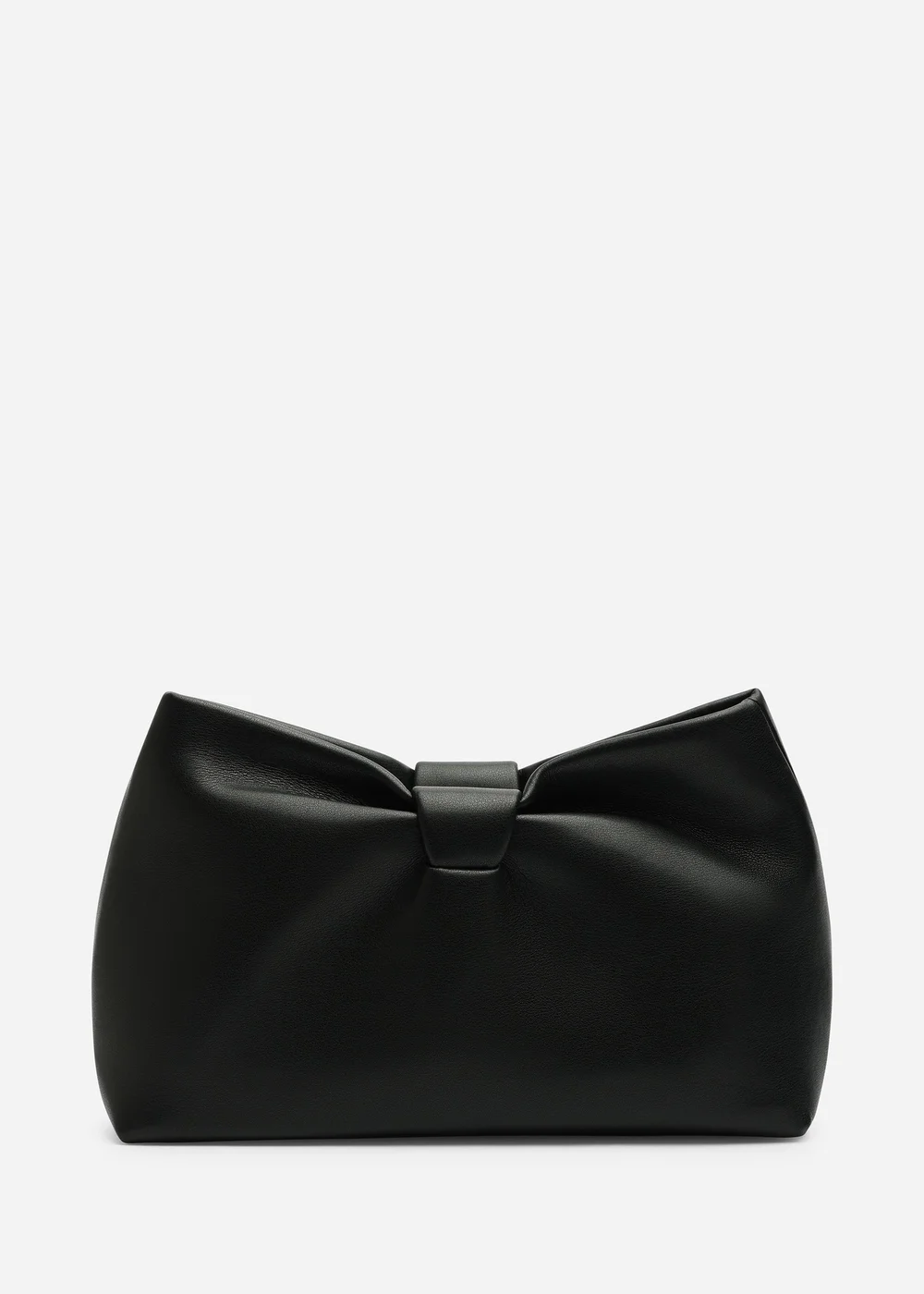 Where's That From Luvina Black Faux Leather Ruched Detail Clutch Bag - One Size Image 3
