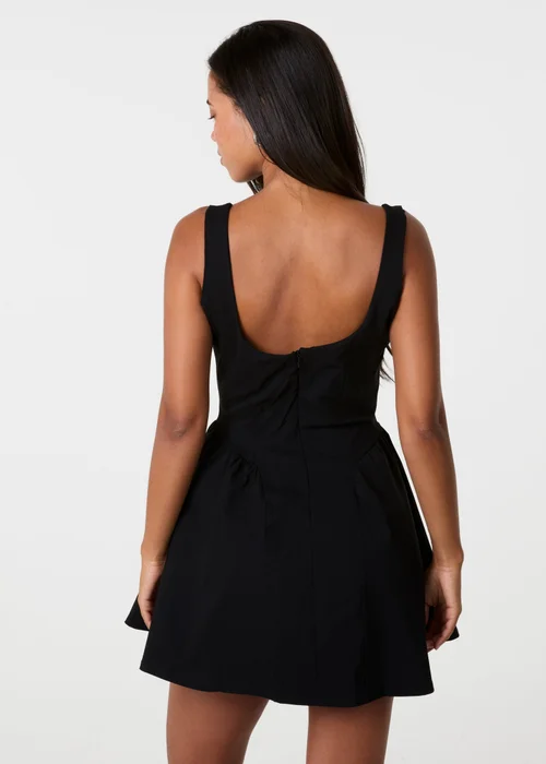 Pink Vanilla Black Bengaline Bra Cup Detailed Gathered Dress - L Image 4
