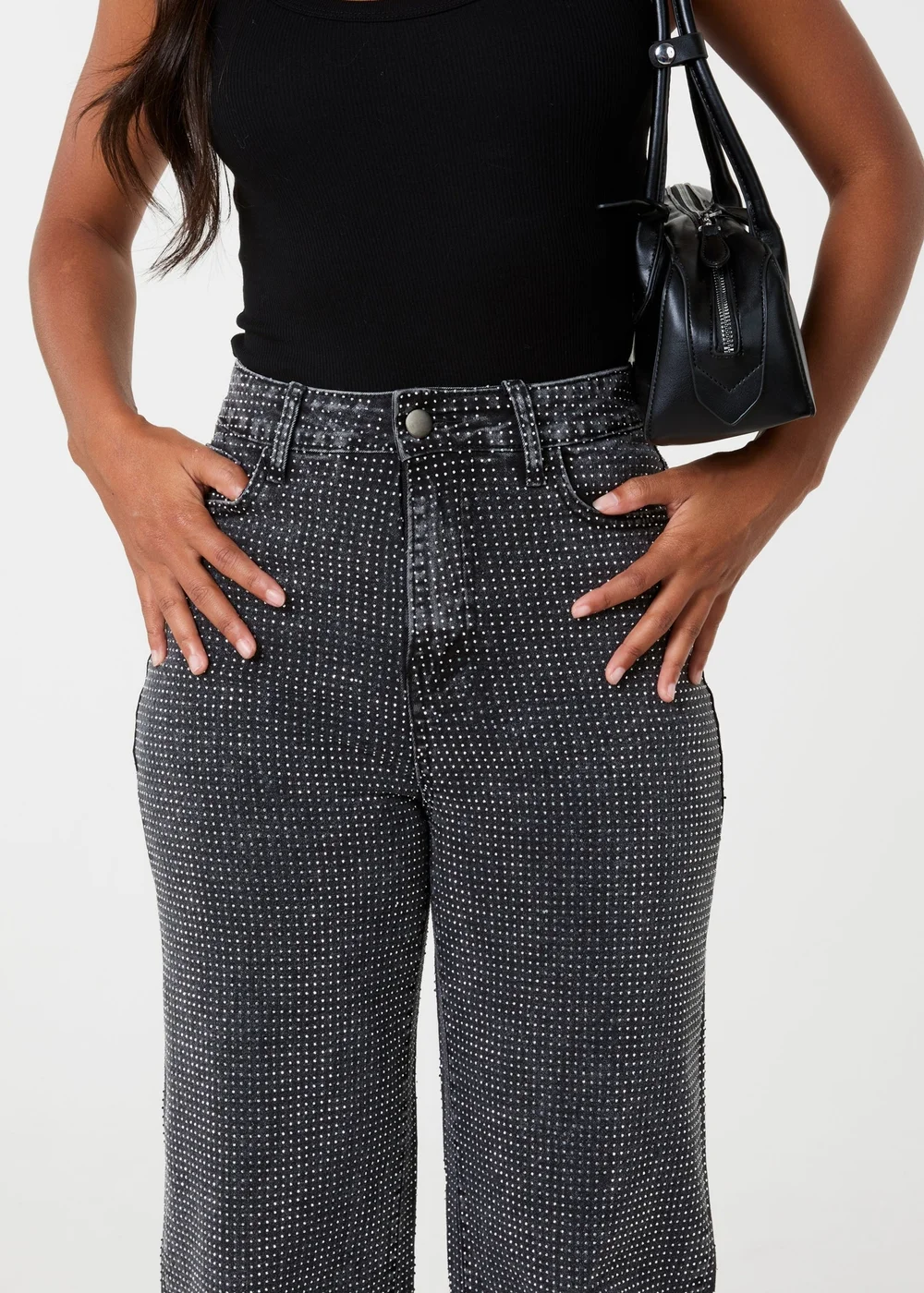 Pink Vanilla Black Diamante Jeans - 8 Image 3