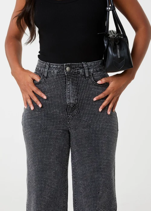 Pink Vanilla Black Diamante Jeans - 8 Image 3