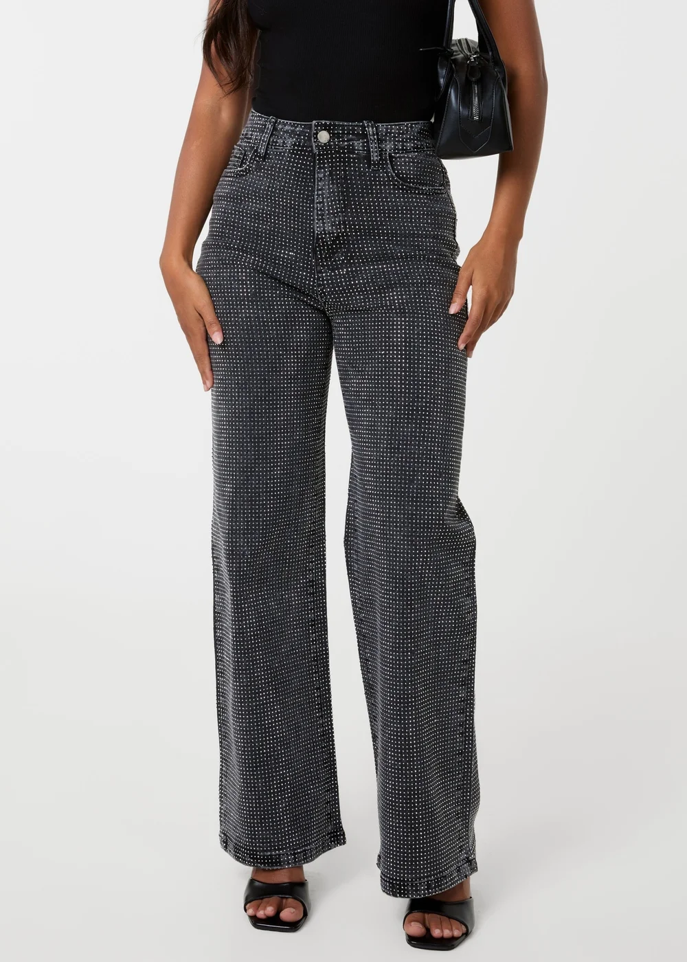Pink Vanilla Black Diamante Jeans - 8 Image 2