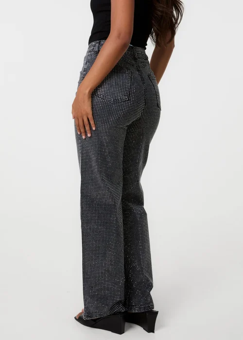 Pink Vanilla Black Diamante Jeans - 8 Image 4