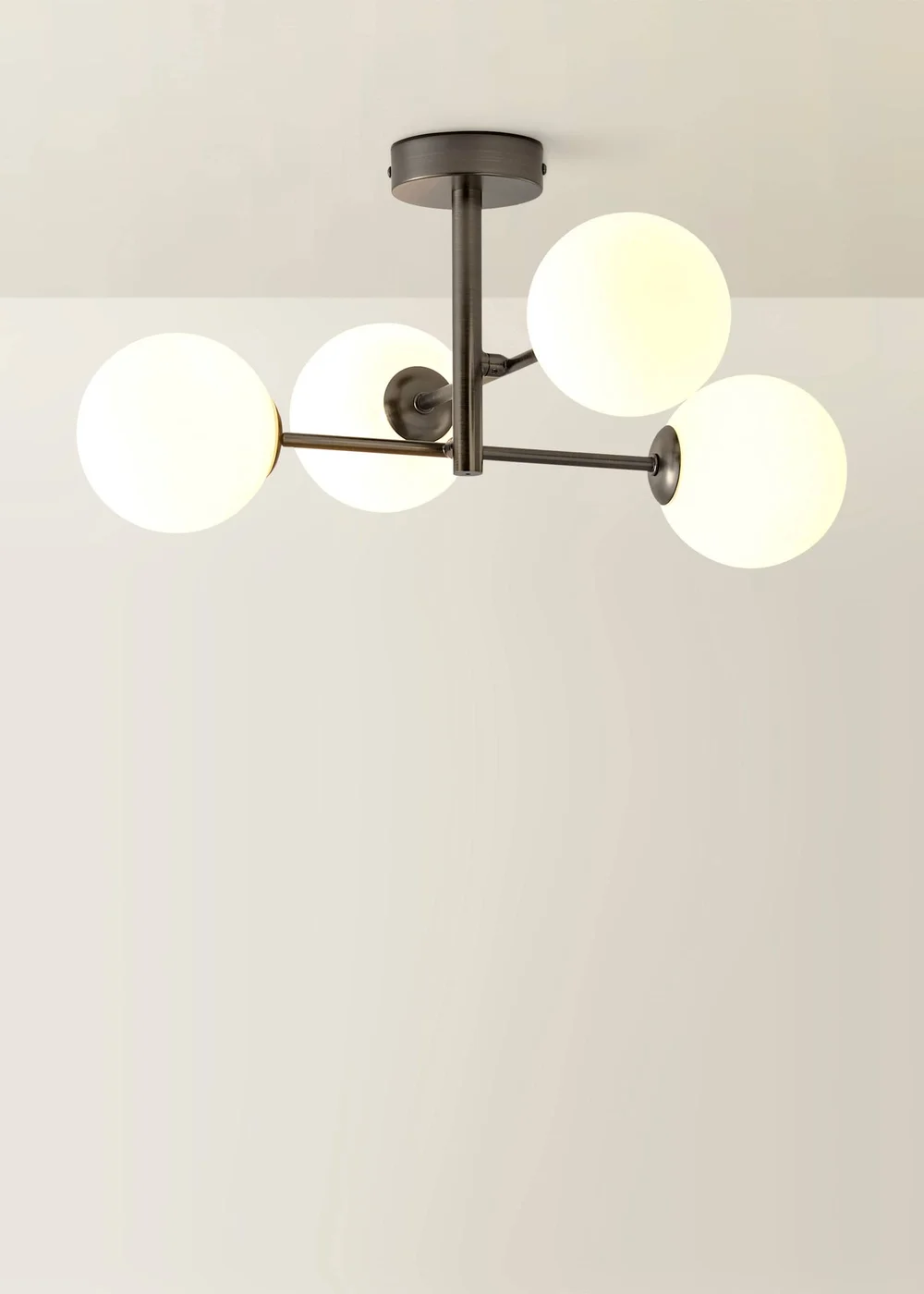 ValueLights Darla Brushed Brass 4 Way Bathroom Ceiling Light with Bulbs - One Size Image 3