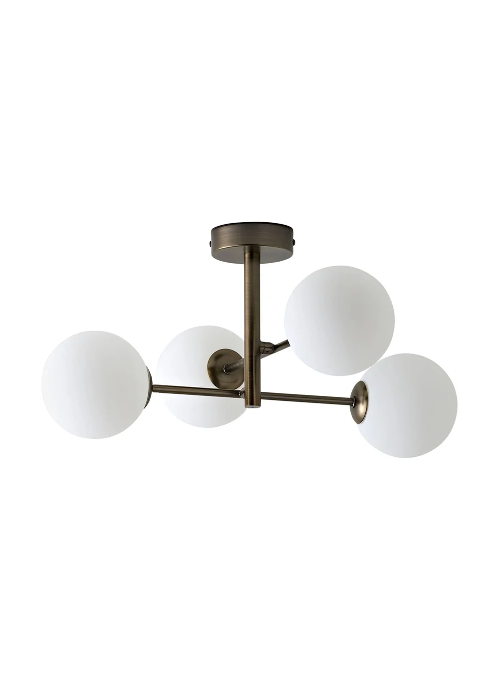 ValueLights Darla Brushed Brass 4 Way Bathroom Ceiling Light with Bulbs - One Size Image 4