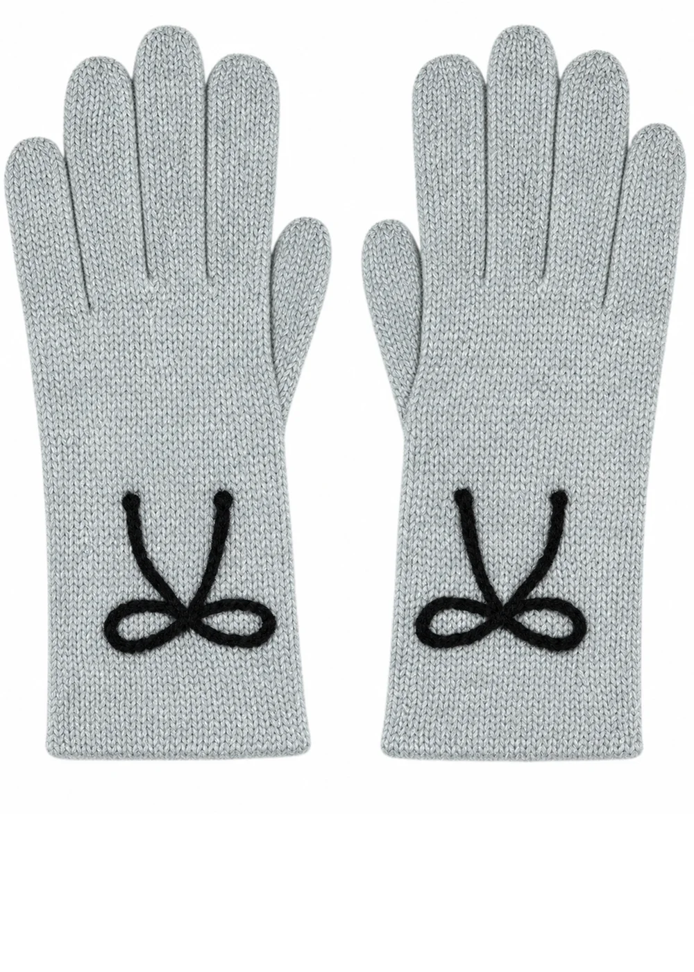 Gini London Grey Bow Gloves - One Size Image 1