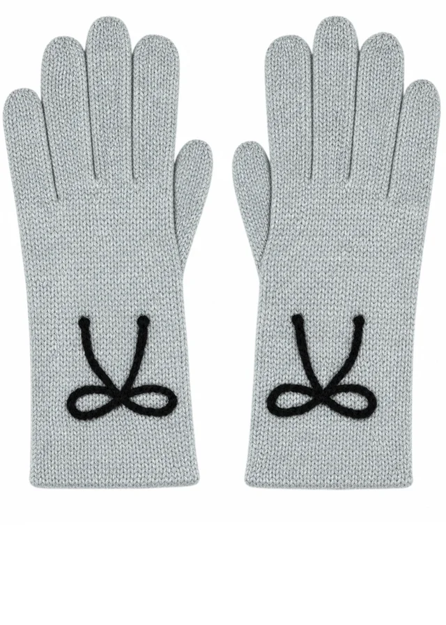 Gini London Grey Bow Gloves
