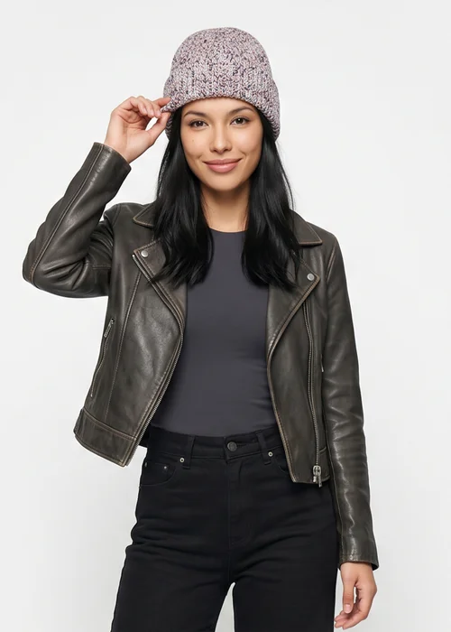 Gini London Multi Ladies Speckle Yarn Beanie Hat - One Size Image 2