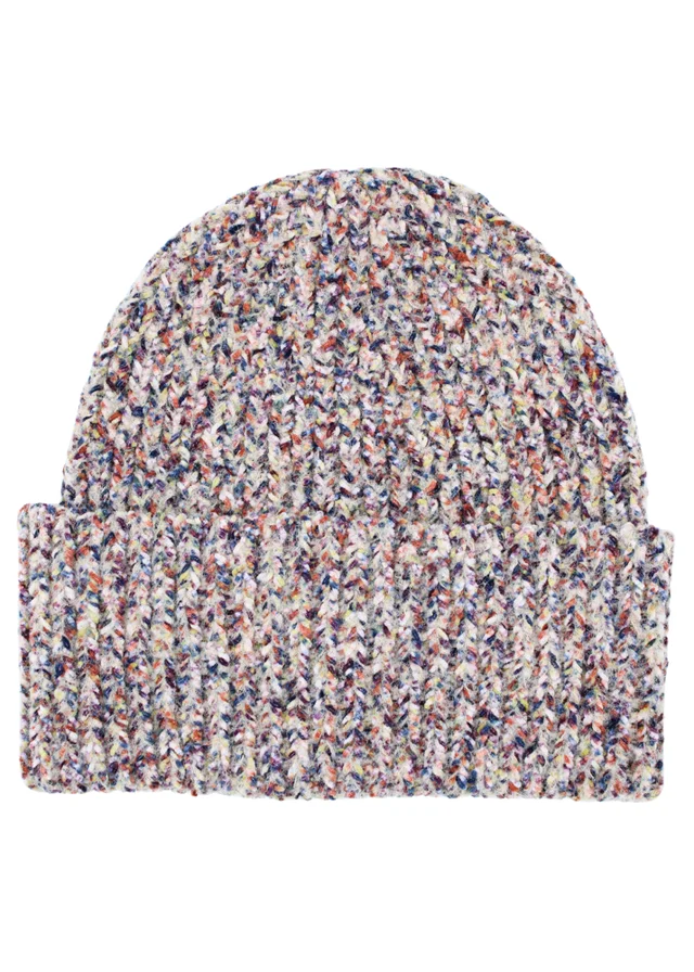 Gini London Multi Ladies Speckle Yarn Beanie Hat