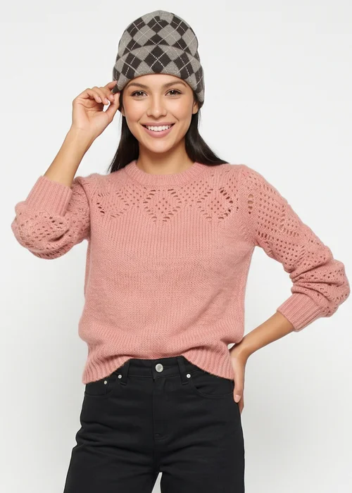 Gini London Multi Ladies Argyle Beanie Hat - One Size Image 2