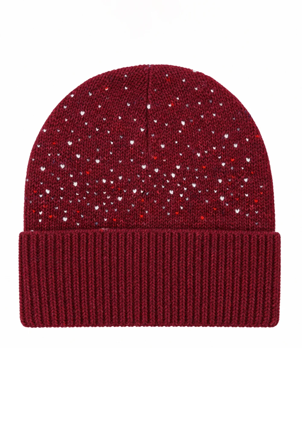 Gini London Burgundy Ladies Embellished Beanie Hat - One Size Image 1
