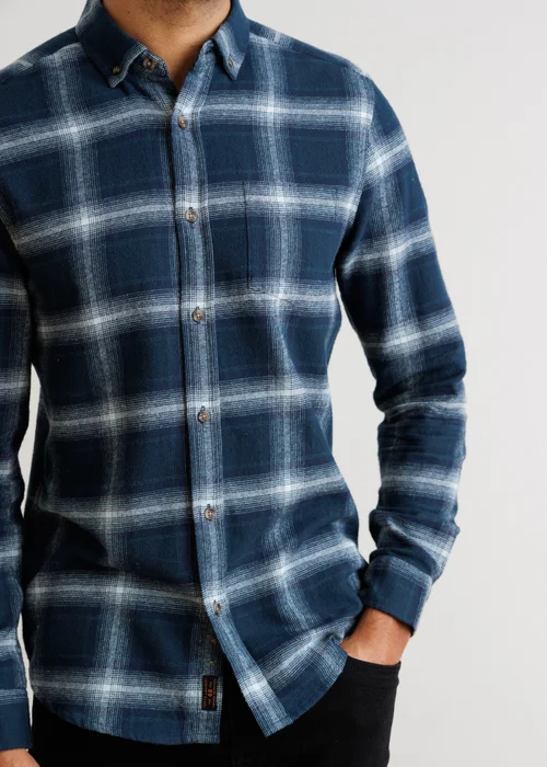Tokyo Laundry Blue Button-Down Check Shirt - S Image 5