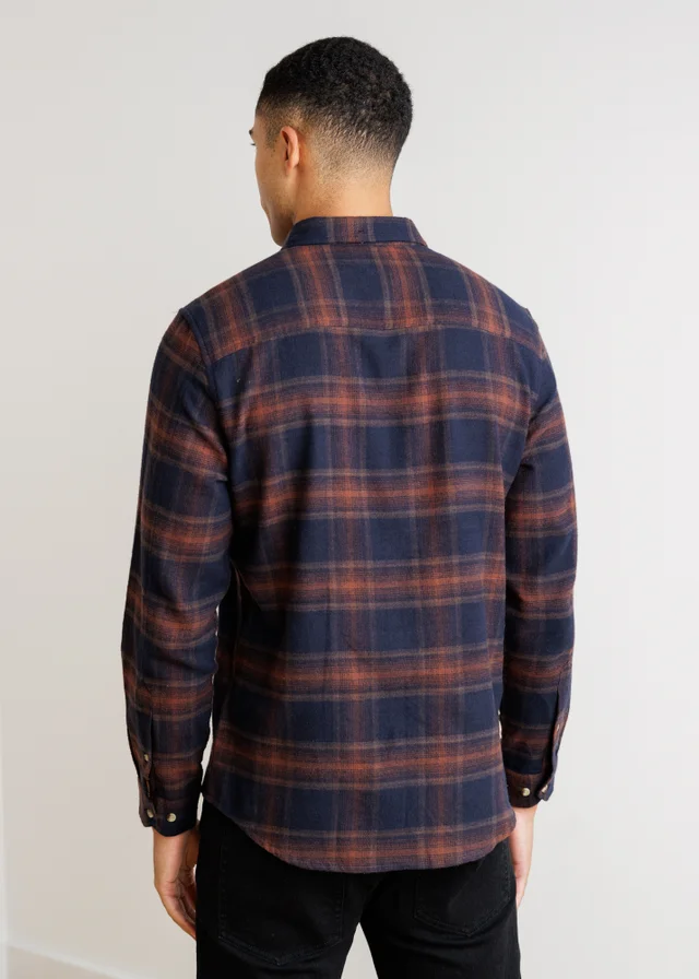 Tokyo Laundry Navy Button-Down Check Shirt