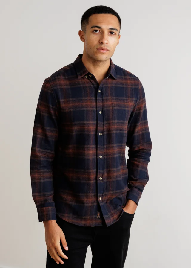 Tokyo Laundry Navy Button-Down Check Shirt