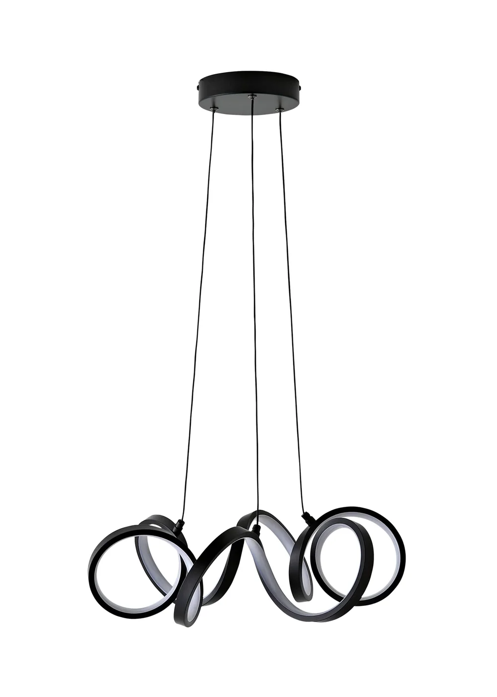 ValueLights Infinity Matte Black Wiggle Integrated LED Ceiling Light - One Size Image 4