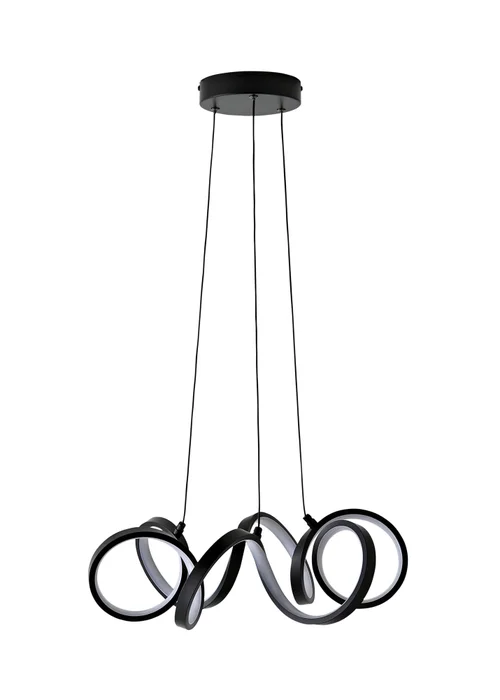ValueLights Infinity Matte Black Wiggle Integrated LED Ceiling Light - One Size Image 4