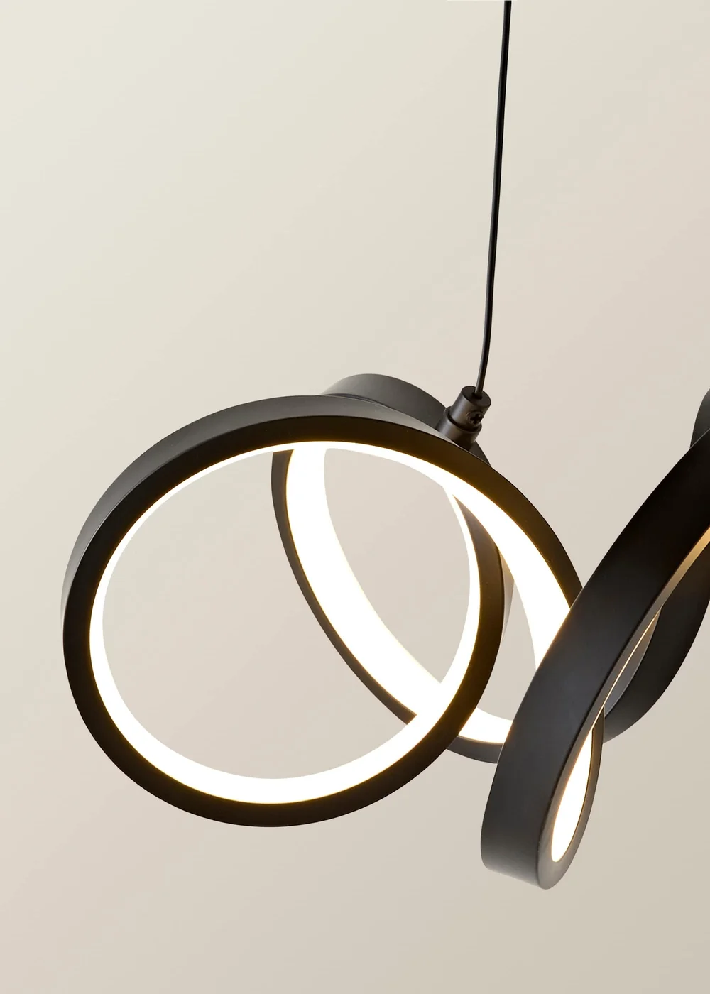 ValueLights Infinity Matte Black Wiggle Integrated LED Ceiling Light - One Size Image 5