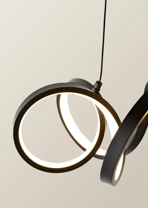 ValueLights Infinity Matte Black Wiggle Integrated LED Ceiling Light - One Size Image 5