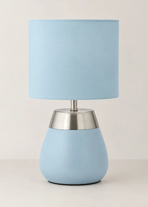 ValueLights Hurst Duck Egg Large Touch Table Lamp - One Size Image 3