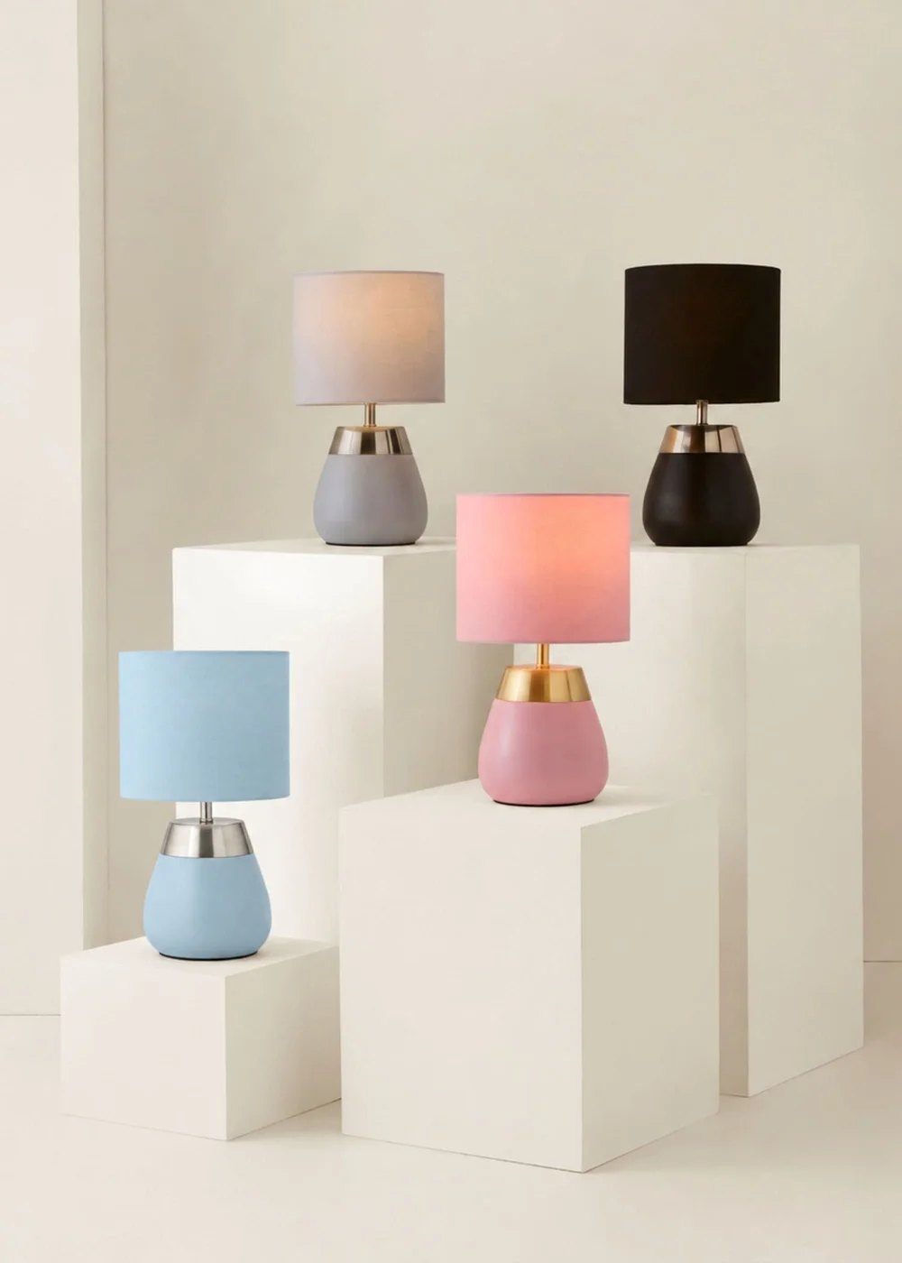 ValueLights Hurst Duck Egg Large Touch Table Lamp - One Size Image 6