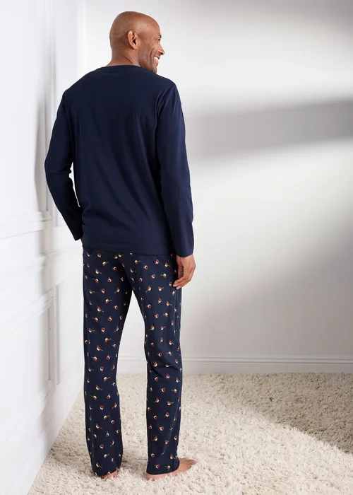 Cotton Traders Navy Jersey Loungewear Set - XL Image 3