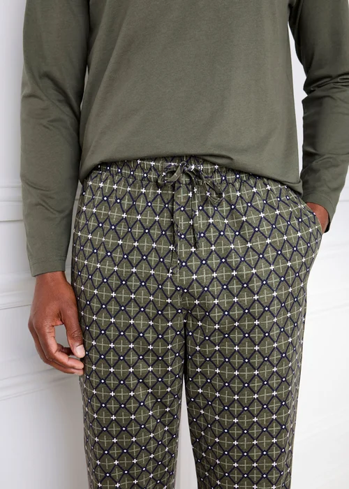 Cotton Traders Khaki Jersey Loungewear Set - XL Image 4