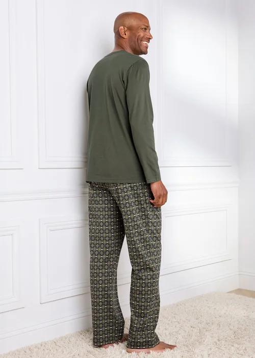 Cotton Traders Khaki Jersey Loungewear Set - XL Image 2