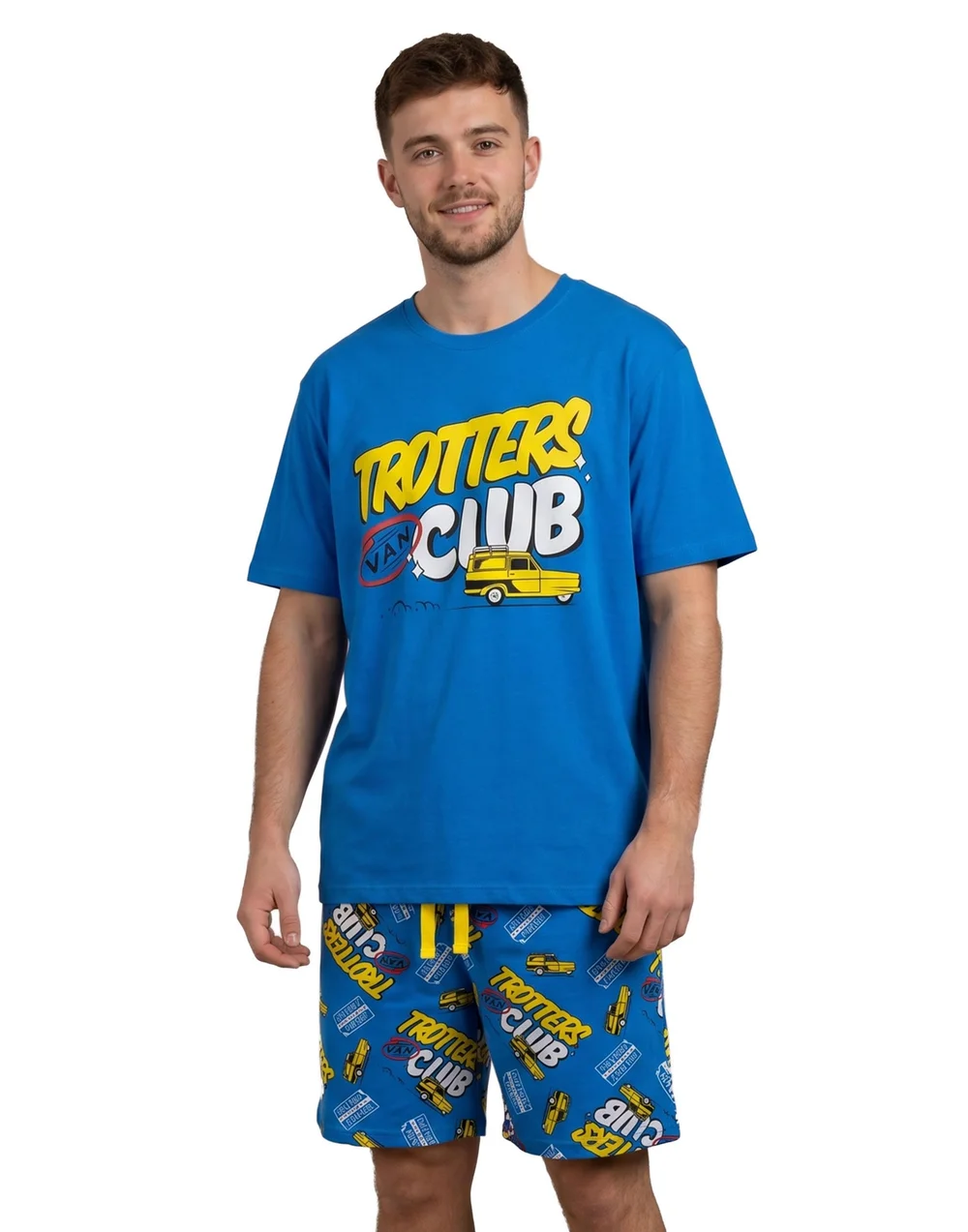 Vanilla Underground Only Fools & Horses Trotters Club Short Sleeve Short Leg Pyjama Set (S-XXL) - S Image 1