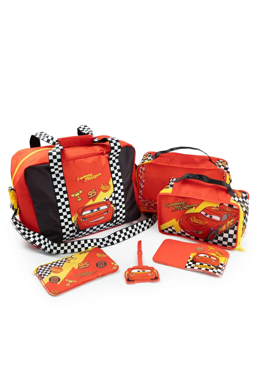 Vanilla Underground Disney Cars Boys Red Lightning McQueen 6 Piece Luggage Set (One Size) - One Size Image 1