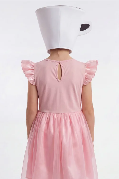 Vanilla Underground Steal A Brainrot Girls Pink Ballerina Cappucina 2 Piece Costume (4-8 Yrs) - 6-8 Yrs Image 2