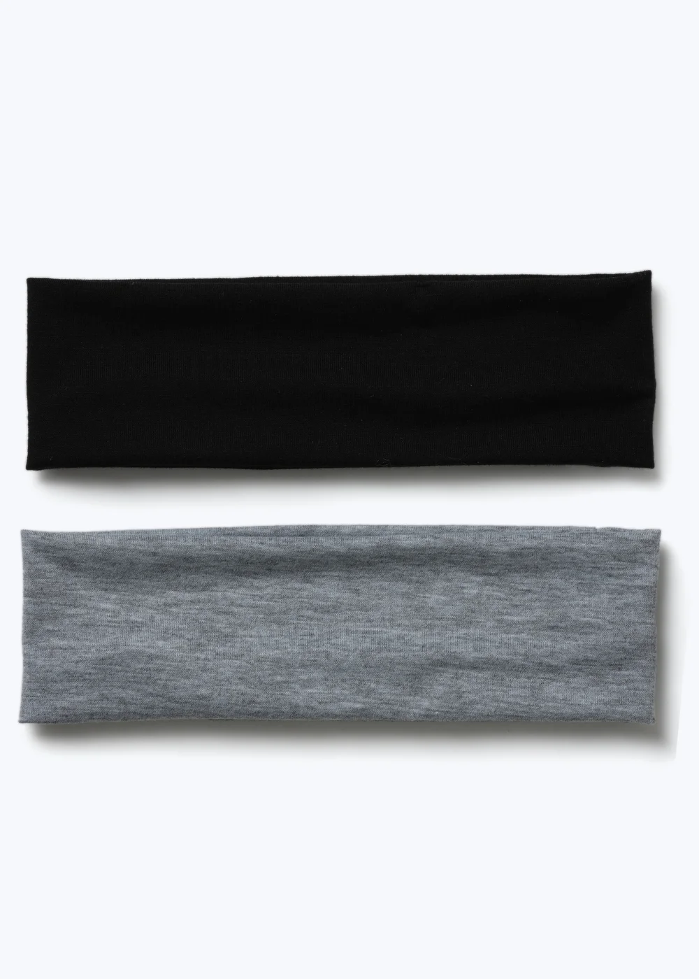 Muse 2 Pack Grey & Black Fabric Headbands - One Size Image 1