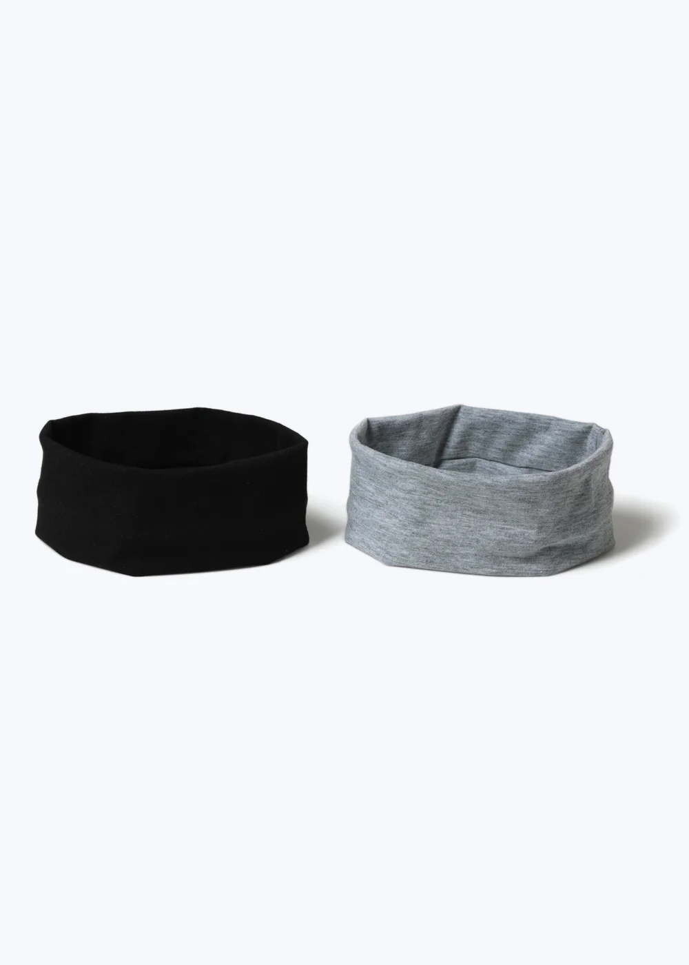 Muse 2 Pack Grey & Black Fabric Headbands - One Size Image 2