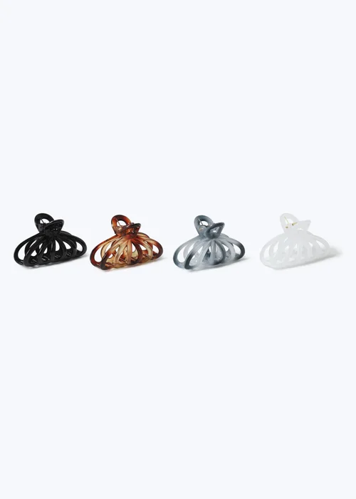 Muse 4 Pack Neutral Hair Clips - One Size Image 2