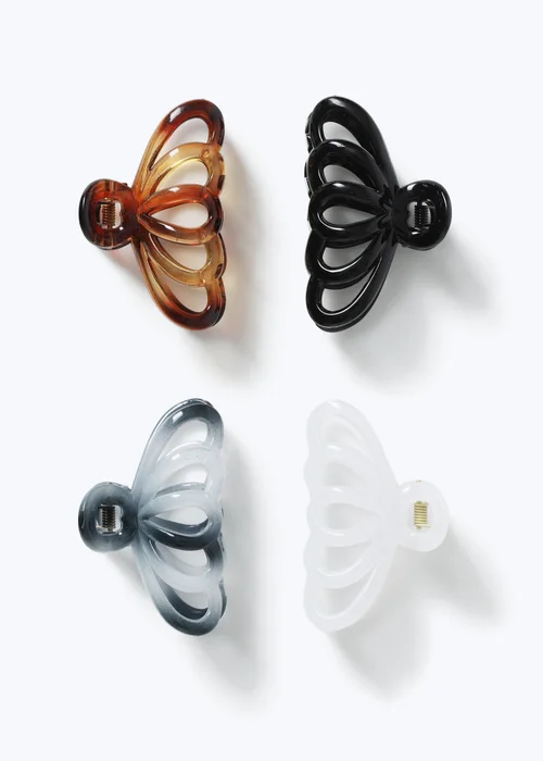 Muse 4 Pack Neutral Hair Clips - One Size Image 1