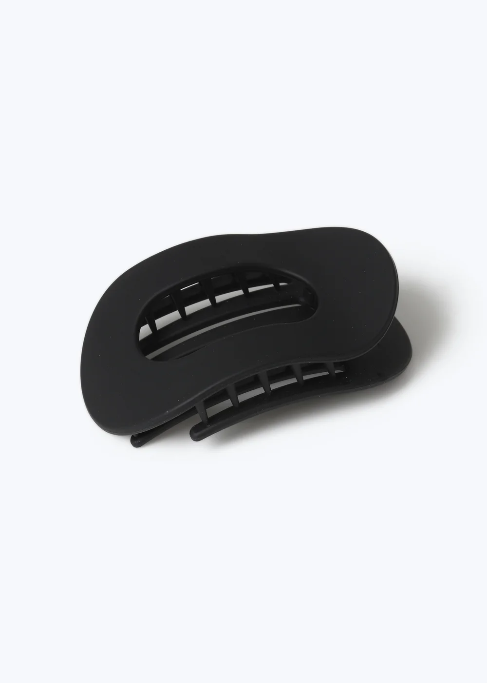 Muse Black Matte Oval Flat Claw Clip - One Size Image 2