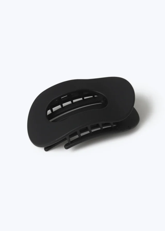 Muse Black Matte Oval Flat Claw Clip